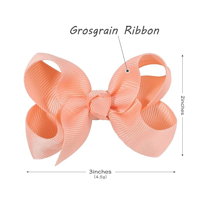 70 Pieces Hair Bows for Girls 3 Inch Grosgrain Ribbon Toddler Hair Accessories with Alligator Clips for Toddlers Baby Girls Kids Teens