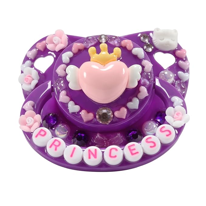 CutiePlusU Adult Sized Pacifier Dummy Big Shield DIY Handmade Darkpurple