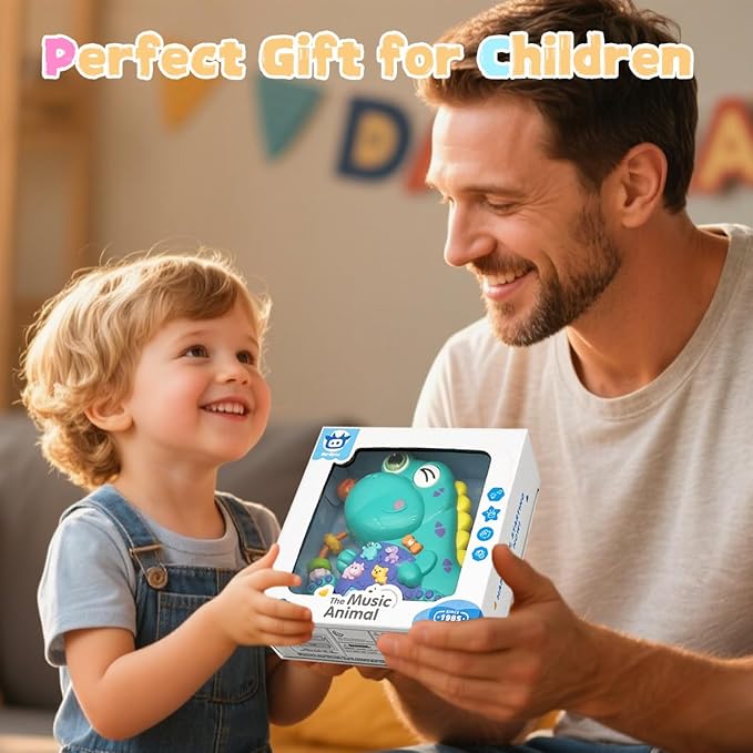 Baby Musical Toys for 1 Year Old Boys and Girls, Piano Keyboard Light Up Musical Toys for Toddlers 1-3 , Early Learning Educational Infant Toys Gifts for 12-18 Months (Dinosaur)