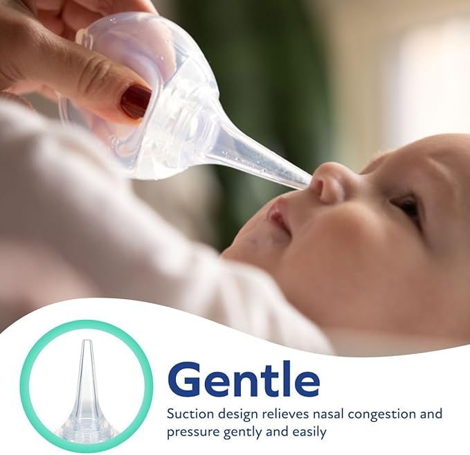 Dr. Talbot's Nasal Aspirator for Babies - Silicone - Includes Storage Case - Clear,(Pack of 2)
