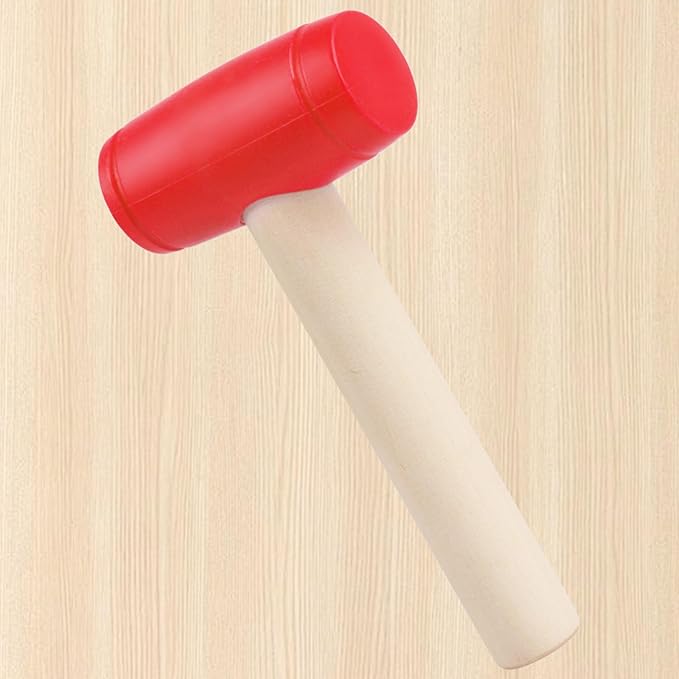 1Pcs Toy Hammer Simulation Wooden Hammers Plastic Toddler Hammer SmallPortable Kids Maintenance Tools Toys Pretend Fake Mallet Hammers for Boys Girls