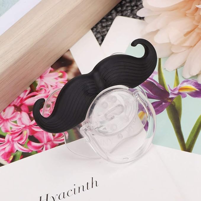 Baby Funny Pacifier Silicone Pacifier Food Grade Lips Portable Cute Pacifiers with Funny Beard Design for Child Kids Teeth Gift