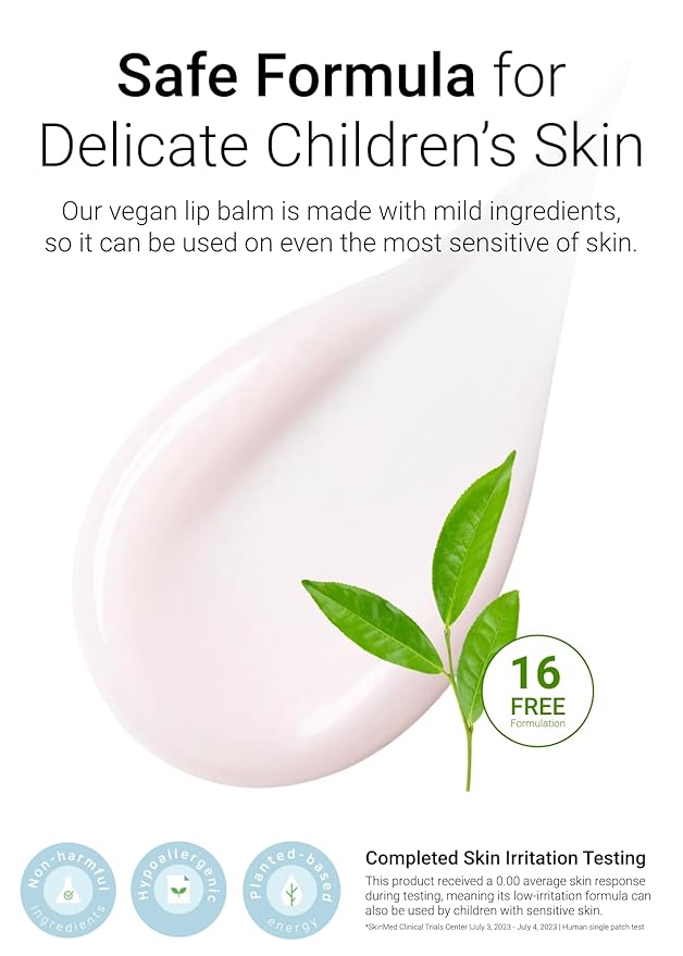 JUNGSAEMMOOL KIDS Mild Lip Balm | Organic Lip Moisturizer for Baby, Toddler & Children | Non-Toxic & Safe Formula | Hydrating and Soothing