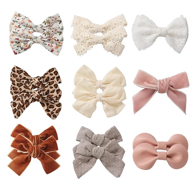 Baby Hair Clips Fully Lined Non Slip Hair Pins Baby Girls Hair Bows Barrettes Hair Accessories for Little Girls Infants Toddlers