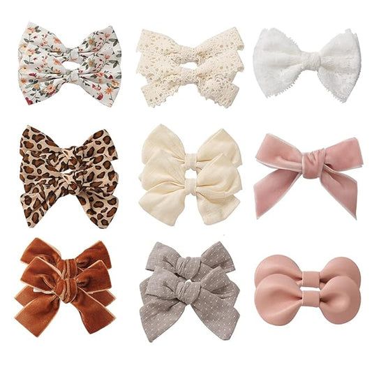 Baby Hair Clips Fully Lined Non Slip Hair Pins Baby Girls Hair Bows Barrettes Hair Accessories for Little Girls Infants Toddlers