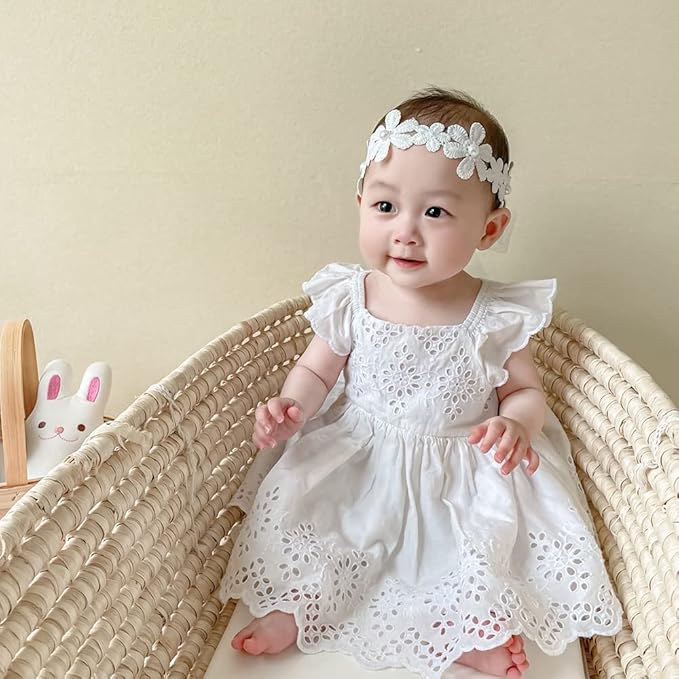 Bethynas Baby Girls Cute Bow-knot Headband Soft Lace Floral Hairbands Newborn Infant Toddlers Kids Hair Accessories (Style 9)