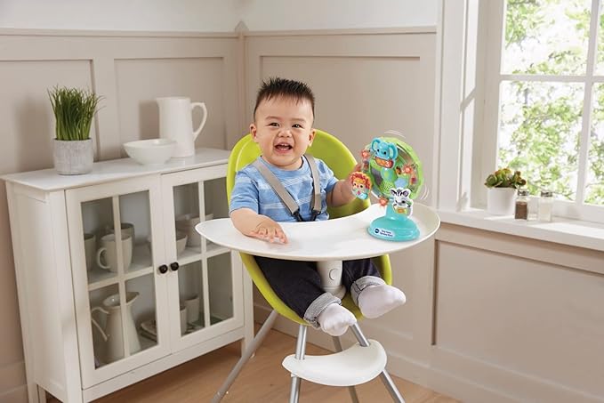VTech Baby Sing Along Spinning Wheel, Baby Sensory Toy with Colours, Objects and Animals, Spinning Wheel Toy with Suction Cup, 6 Months +, English Version
