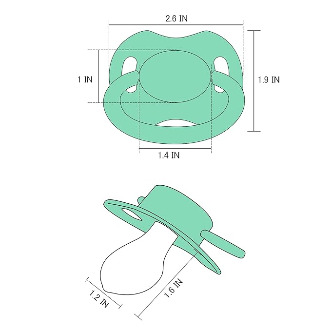 LittleForBig Bigshield Generation-II Big Sized Pacifier Green