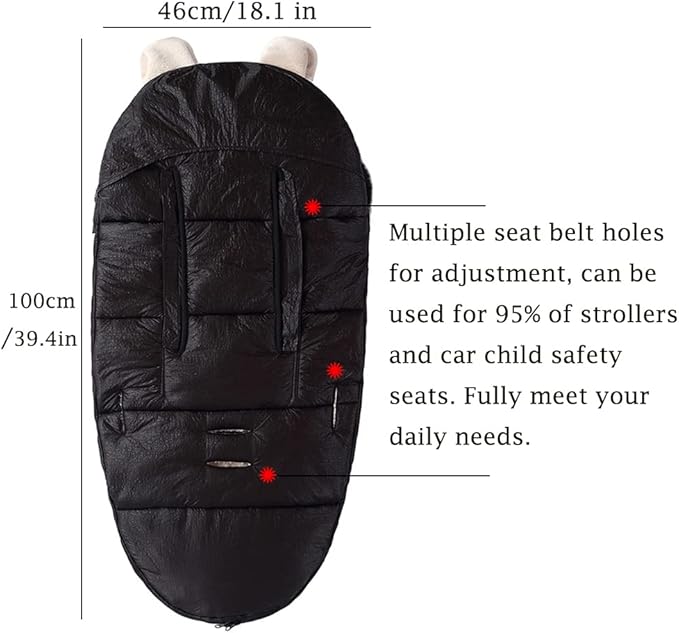 Pram Footmuff,Stroller Padded Footmuff Cover Cosy Toes,Baby Winter Foot Cover,Warmth,Windproof, Waterproof, Cold Resistant, Washable