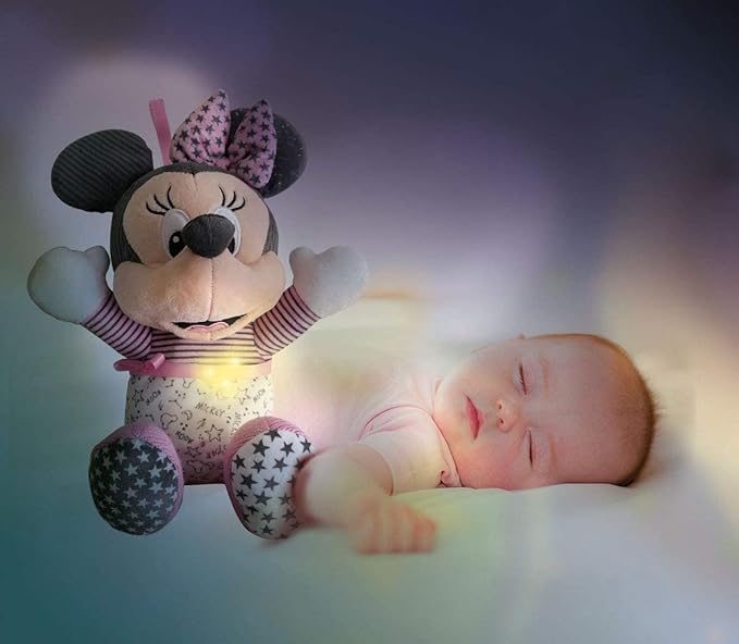 Clementoni 17395 Disney Baby Minnie Goodnight Plush-Educational Toy for Toddlers