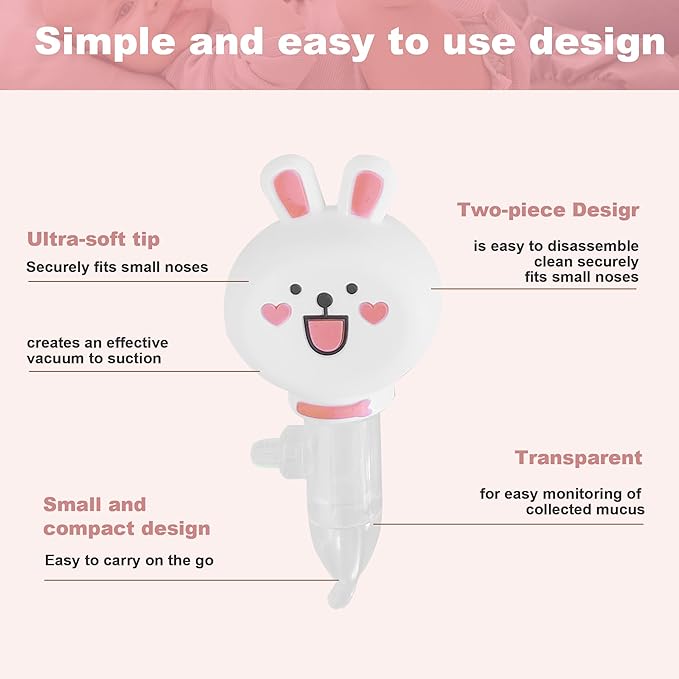 Deepdeem Silicone Nasal Aspirator for Babies and Adults - Reusable Suction Ball for Easy Cleaning and Long-Lasting Twisting Squeeze removes Mucus and Earwax