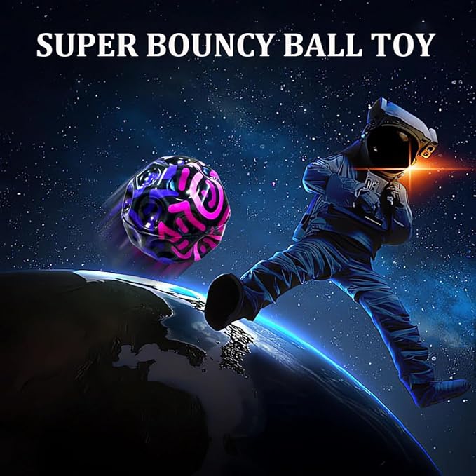 Tendry Extreme High Bouncing Ball Moon Shape for Kids of All Ages, Improve Hand-Eye Coordination, Easy to Grip and Catch by Athletes as a Sport Training Balls