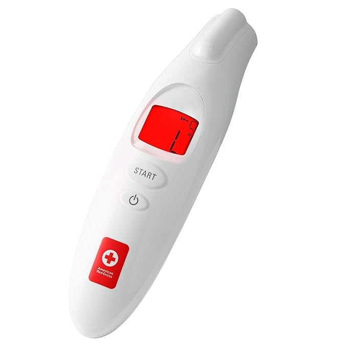 The First Years American Red Cross Digital Infrared Forehead No-Touch Thermometer for Adults and Kids