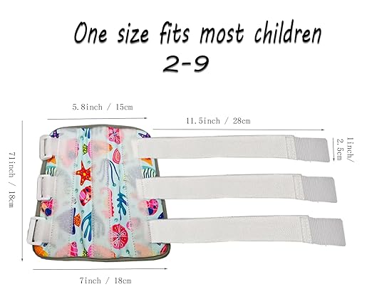 2 Pack Thumb Sucking Stop for Kids Toddlers Nail Biting Treatment Finger Sucking Deterrent Guard Prevention Anti Nose Picking Pediatric Elbow (Ocean)