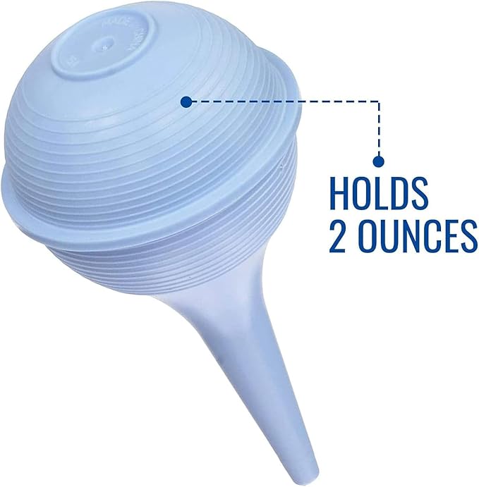 DMI Reusable Nasal Aspirator for Baby & Ear Bulb Syringe for Infant - Gentle Mucus Removal Suction to Clear Airway & Nasal | Baby Congestion Relief Nose Sucker for Baby (Pack of 2)