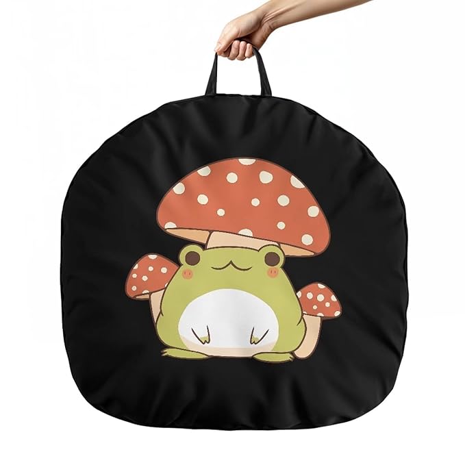 Newborn Lounger Cover, Frog Mushroom Print Portable Newborn Lounger Cover Soft Baby Lounger Cover Removable Infant Lounger Slipover Breathable Nest Pillow Cover for Boys Girls