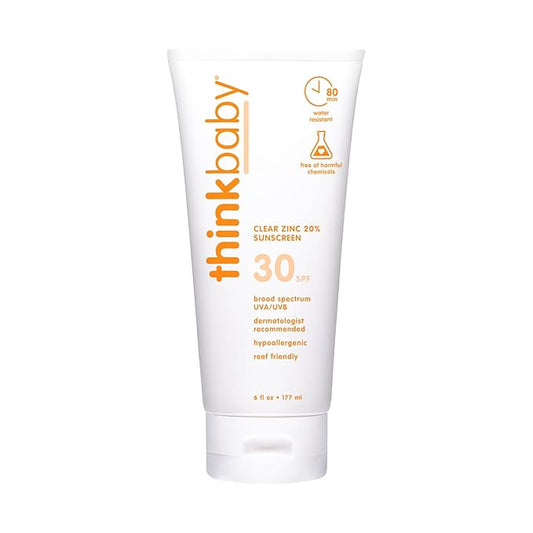 Think Sport Clear Zinc Sunscreen SPF 30, 6 FZ
