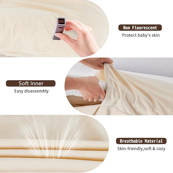 Baby Lounger Play Mat,Baby Lounger for Newborn Tummy Time for Babies in Flat Surface,0° Angle Newborn Loungers Babies Nest for Boys & Girls 0-12 Months(English Apricot)