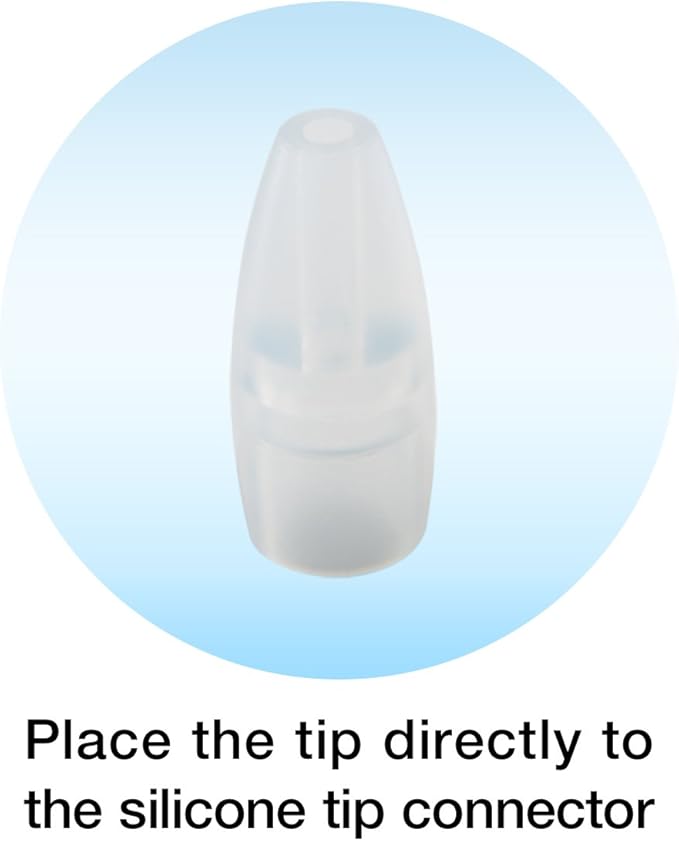 BabySmile Silicone Replacement Tips (2-Pack) for Nasal Aspirator Models S-504, S-503, S-502 & S-303 | Soft, Flexible Nose Tips for Gentle Use