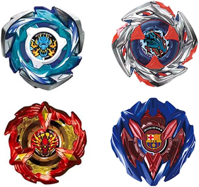 MUSTYBELT Battling Top Burst Gyro Toy Set Toy Gift for Children Boys Ages 6 8 10 12+ Combat Battling Game 12 Burst Spinning Tops 2 Two Way Launchers Grip Starter (BOZE-BX8)
