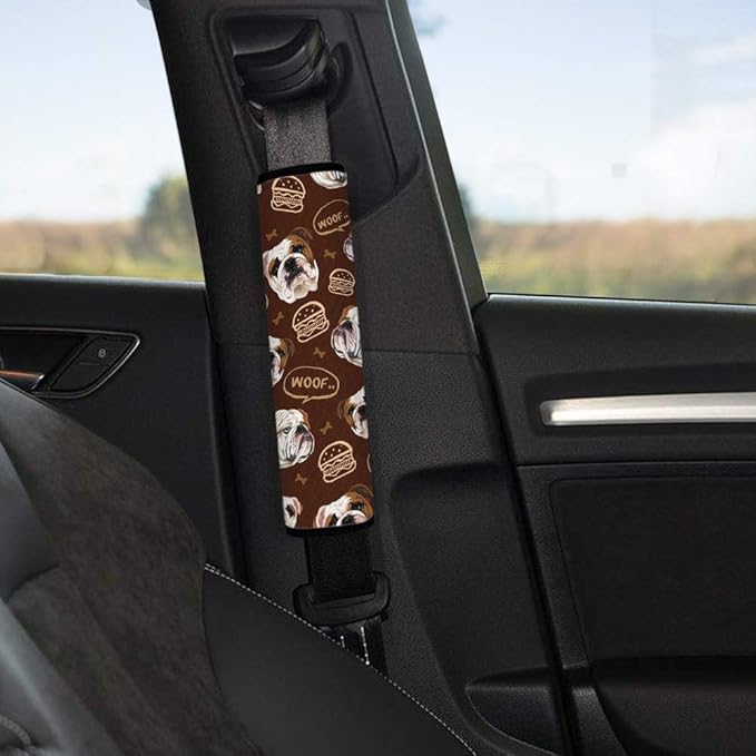 WIRESTER Soft Car Safety Seat Belt Shoulder Pad Cover Design, Cushion Harness Comfortable Pad (Dog Face, Cat Face, Turtle, Mermaid Scale, Nebula Galaxy)
