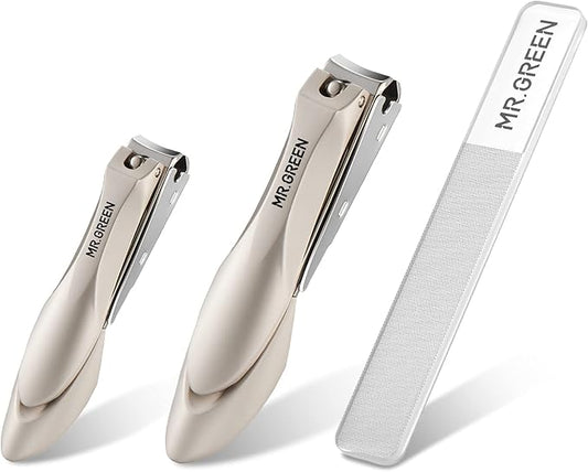 MR.GREEN Baby Safety Nail Clippers Nail Care Clippers Fingernail Cutter Newborn Baby Convenient Nail File Manicure Tools (Parent Child Nail Clipper+Nano Glass File)