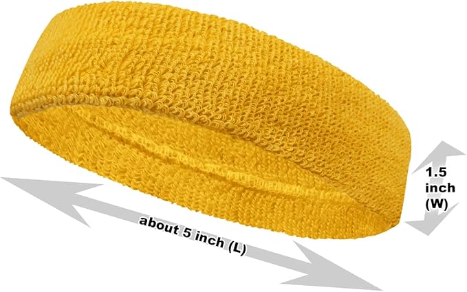 COUVER Baby Infant Terry Solid Color Headband/Terry Cloth Head Band - 4 Pieces