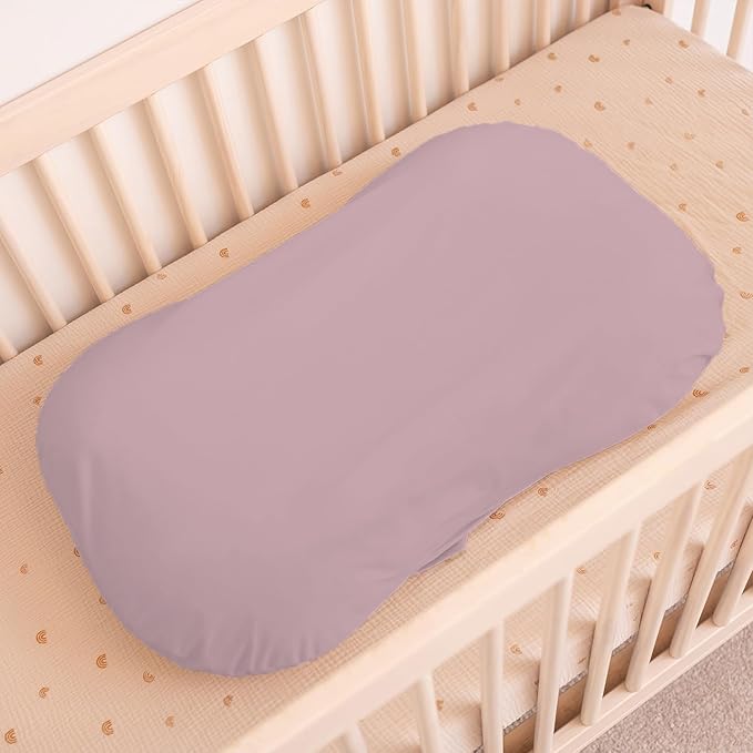 100% Waterproof Baby Lounger Cover - 2-Ply Organic Cotton Slipcovers Keep Your Lounger Clean & Your Baby Comfy - Machine Washable - (Cover for Snuggle Me) - Lavander