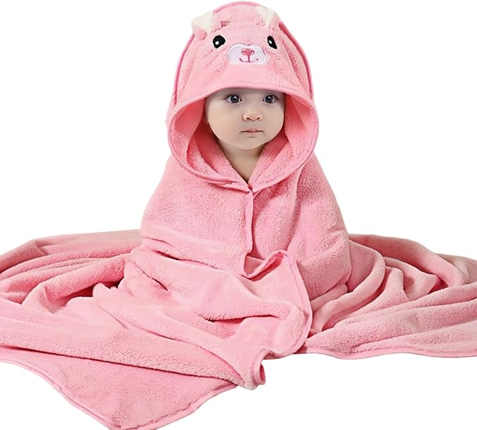 31 * 31 in Baby Bath Towels with Hood,Hooded Towels for Toddlers 1-3, Toddler Girl Boy Robe,Baby Towel, Infant Kids Towels for Newborn Babies,Toallas de Baño para Bebe