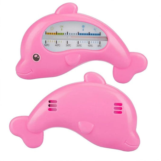 Dolphin Baby Bath Thermometer, Child Bath Thermometer, Digital Bath Thermometer and Baby Room Bath Thermometer for Kids Babies to Measure Water Temperature(Rose Red Dolphin)