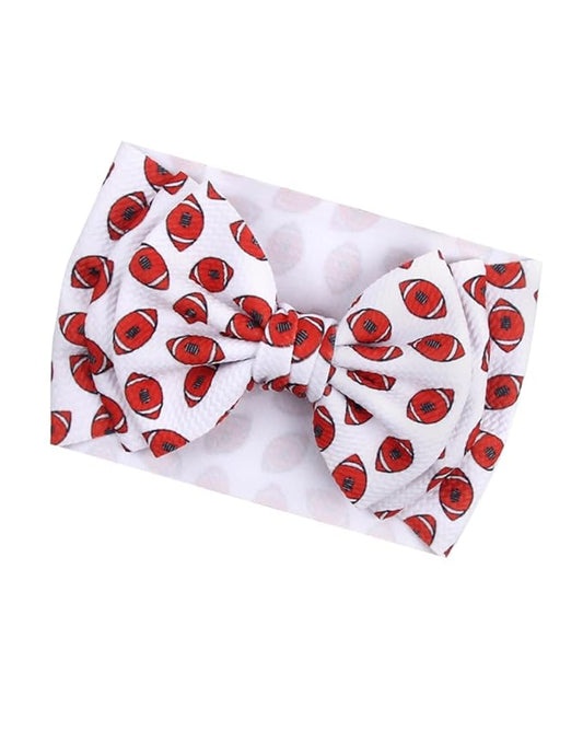 BBTDIN Baby Football Turban Headband, Football Bows Hair Band Bow for Baby Girl or Boy, Fabric, 5 Inch, 3-24 Months, Unisex