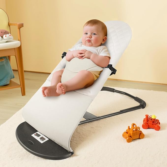 Fabric Seat for Bouncer, Replacement Cover for Baby Bjorn Bouncer Bliss, Soft Breathable Machine Washable (Beige, Cover Only)