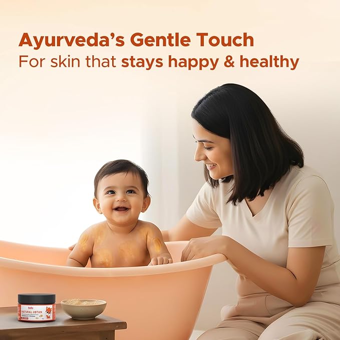 Baby Organo Babyorgano Natural Ubtan For Skin Tan Removal L Bath Powder For Kids And Women L Soft Glowing Skin With Green Gram L Sandalwood And Turmeric L 100% Ayurvedic Fdca Approved - 100 g