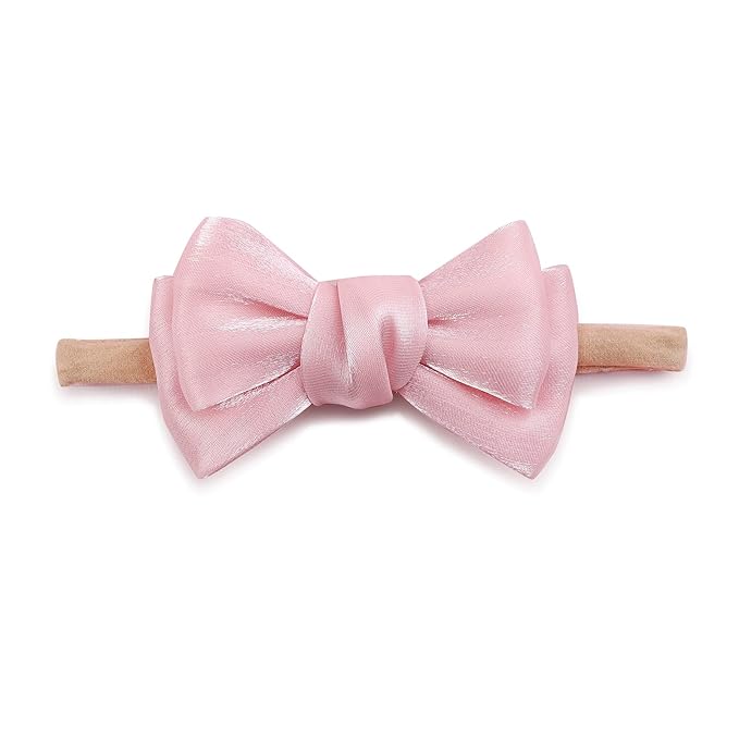 cherrboll Baby Girl Headbands and Socks Set, 3Pcs Soft Floral Hairbands Hair Bows Knit Socks for Newborn Infants Toddlers Photography Props Gifts