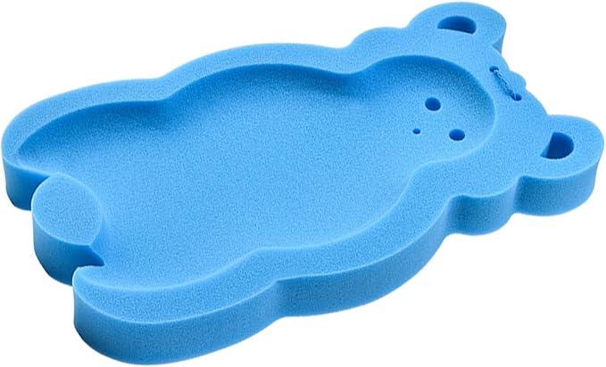 Baby Bath Cushion Infant Bath Sponge Bath Mat Removable Newborn Skid Proof Sponge Mat Soft Thicken Baby Bathtub Sponge Cushion for Newborn Baby Infant (Blue)