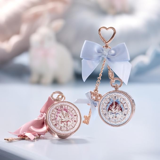 Flower Knows Bunny Garden Lip Balm Bag Charm,Hydrating & Softening Lip Care with Nourishing Oils & Long-Lasting Moisture,Non-Sticky Shine,Vegan Skincare,Lip Keychain Cap,Cute for Gift(02 Creamy White)