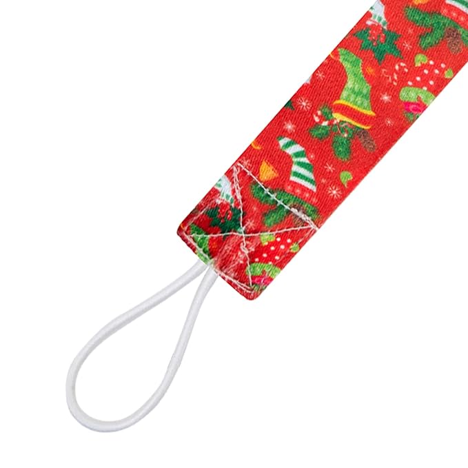 babygoal Christmas Pacifier Clips, 6 Pack Binky Paci Holder and Leash Fits for Most Pacifiers,Binkies and Xmas Gift