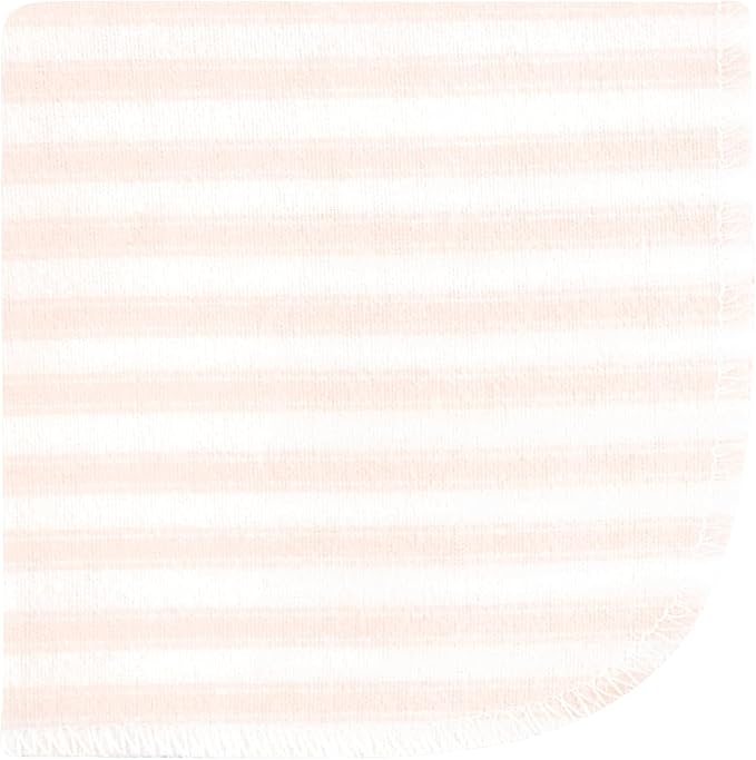 Hudson Baby Unisex Baby Flannel Cotton Washcloths, Pink Dainty Floral 10 Pack, One Size