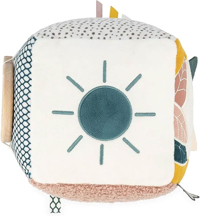 Kaloo - Stimuli - My Sensory Cube - Sensory Awakening Toy - 6 Different Sides - Develops Senses - FSC Fabric and Wood Game - From Birth, K227000