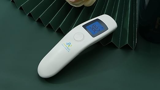 Amplim 4-Pack Hospital & Medical Grade Non Contact Digital Infrared Forehead Thermometer for Babies, Kids, and Adults. FSA HSA Eligible