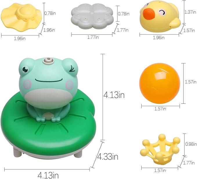Baby Bath Toys for Kids, 4 Modes Water Spray Bath Toy Sprinkler Bathtub Toys for Toddlers 1-3, Swimming Pool Games Water Play Set Gift for Bathtub Shower Beach Infant Kids Boys Girls Age 2-7 Years Old