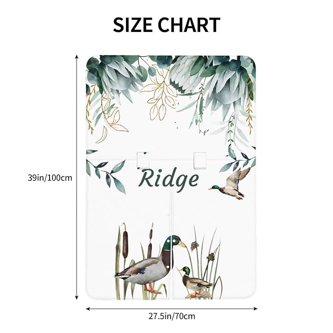 Custom Baby Car Seat Canopy with Name, Personalized Stroller Baby Car Seat Covers for Boys Girls, Minky Nursing Carseat Cover for Breastfeeding, Car Seat Canopies for Infant Newborn(Wild Duck)