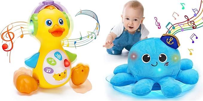 Tsomtto Baby Musical Crawling Toys 0-3-6-12 Months