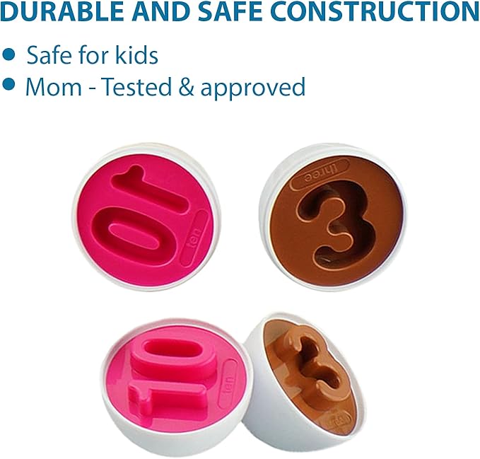Dimple 12 Play Numbers Egg Matching Toy Play Matching Eggs Easter Toy w/Holder - Egg Toys for Toddlers STEM Egg Toys Colors & Shapes Recognition for Kids -Educational Color Sorting Toy