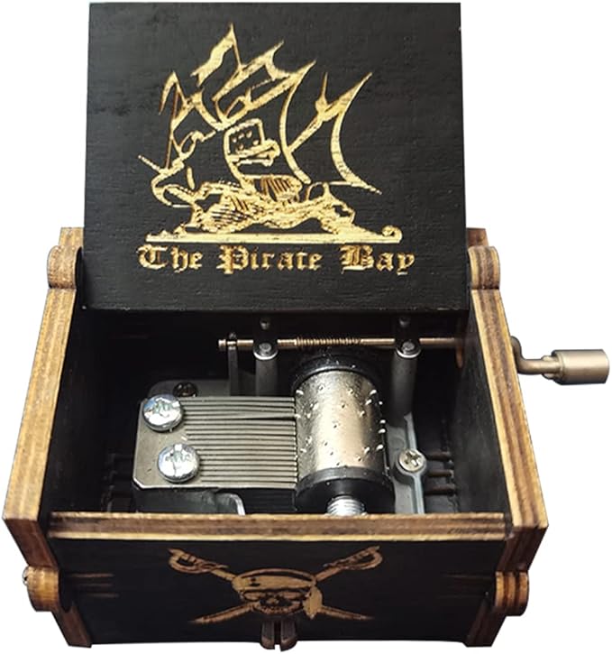 Caribbeann music box, Wooden Hand Crank Music Box, Wooden Toys for Movie Fans, Gifts for Kids/Sons/Daughters, Perfect for Valentine's Day, Birthday, Halloween and Christmas. (Caribbeann song)