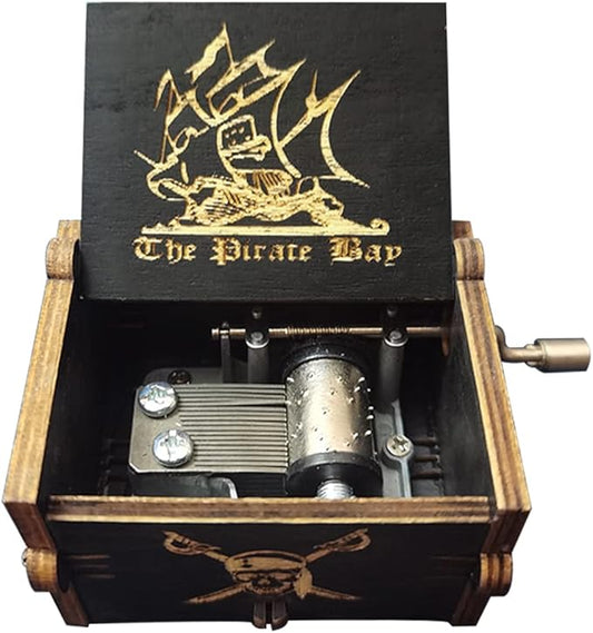Caribbeann music box, Wooden Hand Crank Music Box, Wooden Toys for Movie Fans, Gifts for Kids/Sons/Daughters, Perfect for Valentine's Day, Birthday, Halloween and Christmas. (Caribbeann song)