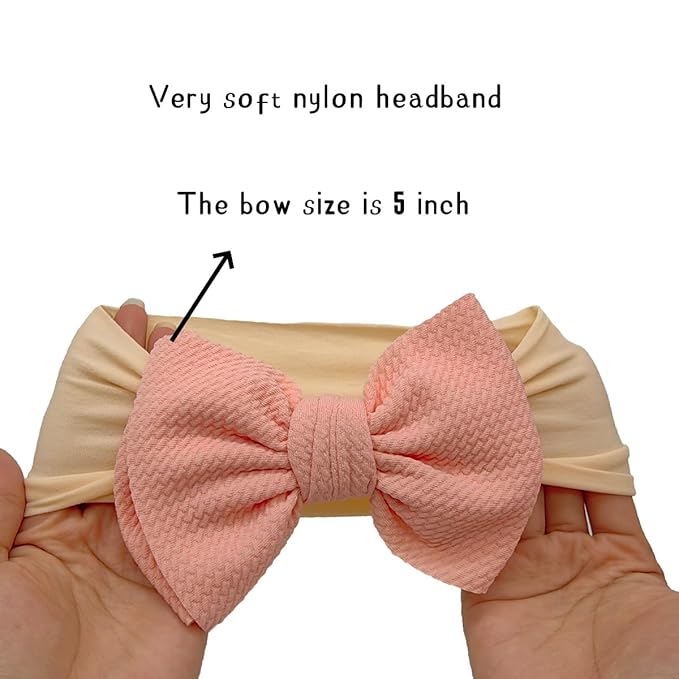 Baby Girl Headbands Nylon Bow Hair Accessories for Newborn Infants Toddlers (Y05, FZ)