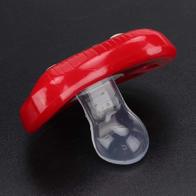 Funny Red Lip Pacifier, Soft Gel Laughing Mouth Soother for Babies Kids Child