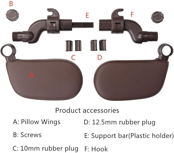 Car Headrest Pillow, 360°Adjustable PU Leather Car Seat Head Neck Support Rest Cushion Both Kids Adults for Travel Sleeping