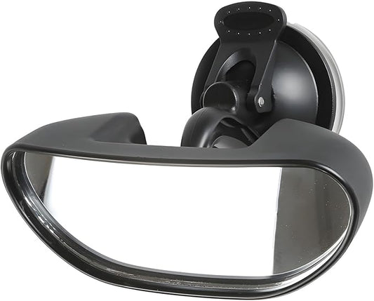 Universal Car Baby Mirror 360 Degree suction cup type Car Back Seat Baby View Mirror Adjustable Auxiliary Rear View Mirror 5.9Inch - Black